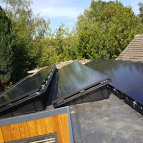 Solar panels on a low carbon build